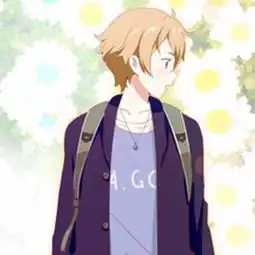  找一个女生动漫情侣头像,有花的