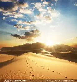  沙漠早晨日出美景摄影图片