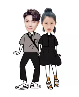  抖音超火无头小人情侣头像抠图怎么制作