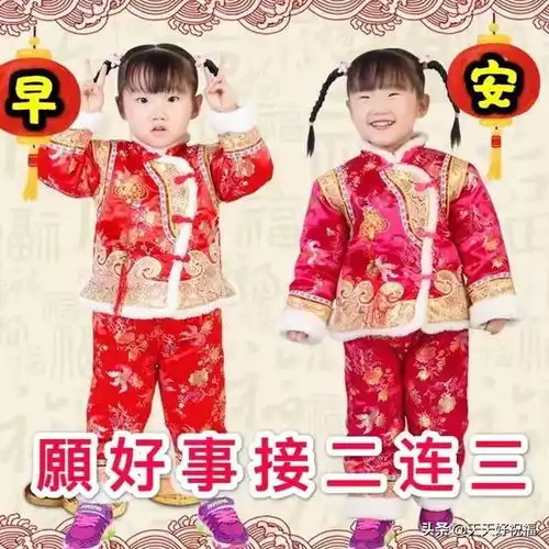  可爱福娃正月初三拜年表情图片鼠年大年初三祝福语短信集锦