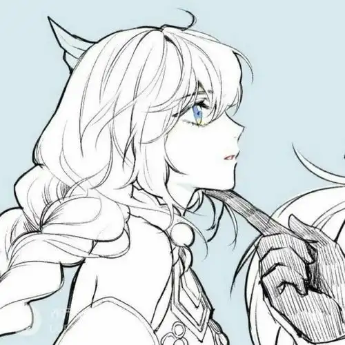  求一个卡通的情头另一半,女孩被男孩挑下巴