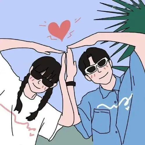 动漫情侣头像喜欢你从一而终