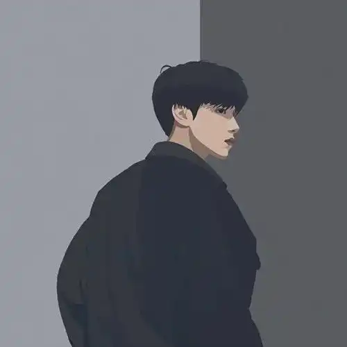  妙极了的隐形插画风格情头,适合隐匿恋爱