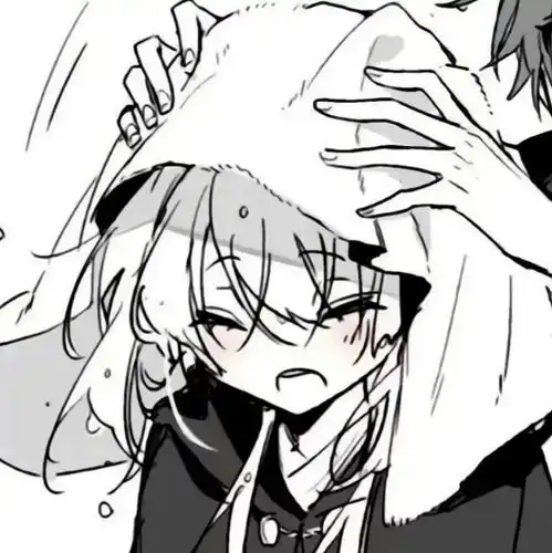  情侣头像0724黑白系动漫情侣头像