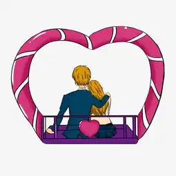  恩爱男人女人爱心座椅幸福的两个人幸福爱心凳子图片素材其他格式下载动漫人物大全