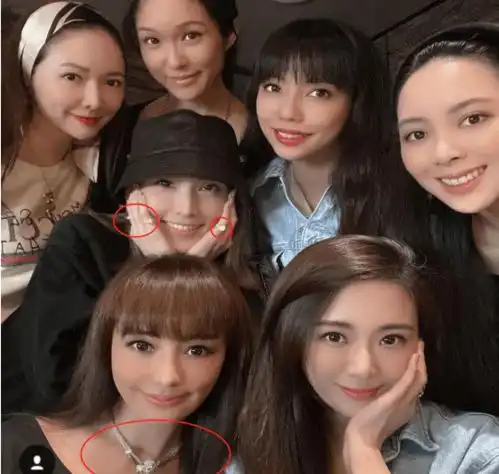 辣妈们的罕见合体王力宏娇妻组名媛聚会,关颖镶钻项链抢镜