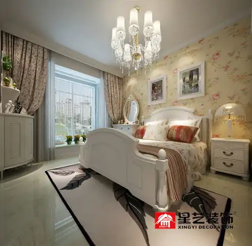  贵阳美的国宾府100平田园风格装修设计效果图