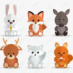  矢量手绘卡通小动物素材图片免费下载高清psd千库网图片编号9683980