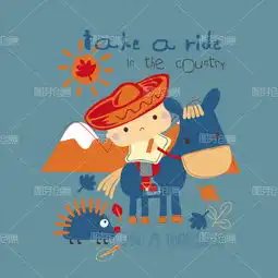  印花矢量图卡通卡通人物男孩卡通动物免费素材设计图案原创艺术风psd图片素材下载图芽创意