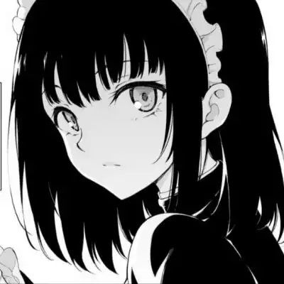  黑白手绘漫画女头,超好看的黑白漫画头像女