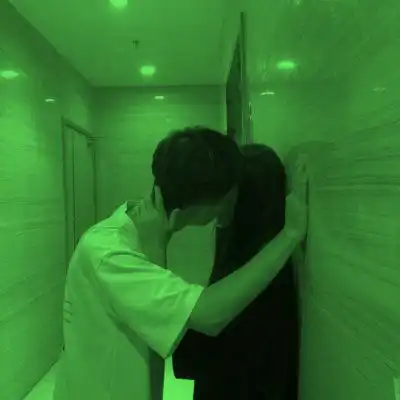  绿色头像情侣一对好看的情侣头像一男一女绿色系列