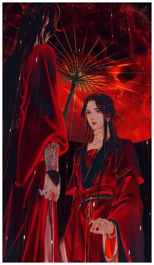  天官赐福漫画版正式上线,谢怜身穿嫁衣,花城的眼神非常的温柔