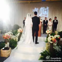  高圆圆婚纱背影,美哒哒