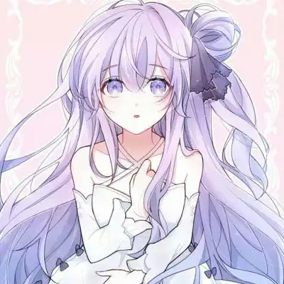  可爱唯美动漫女生头像长发漂亮的二次元女孩图片