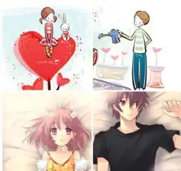  情侣卡通扣扣皮肤小清新效果