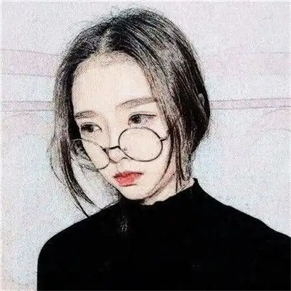  女生小清新手绘头像,安静甜美的女生写真