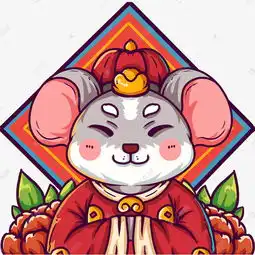  新年喜庆老鼠情侣头像素材图片免费下载千库网