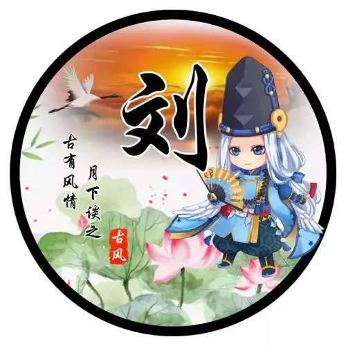  比较有情调罕见古风唯美姓氏人物q版头像图片