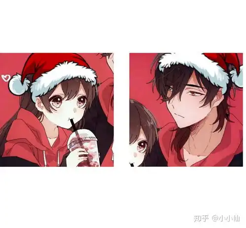  情侣头像圣诞情侣头像小众情侣头像