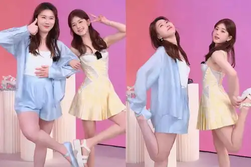  赵露思一袭奶黄色高定短裙,俏丽明媚,她还cue了澳门的烟熏造型