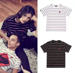  在那样的年纪还是时尚,时尚夫妇们的条纹机场时尚情侣2