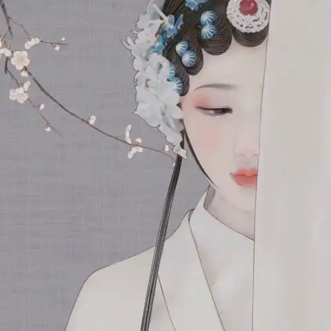  古风楚楚动人少女头像幸好思念无声,怕你震耳欲聋