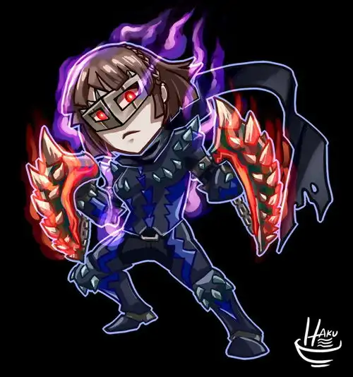  女神异闻录5与怪物猎人世界联动恐暴龙摩托车太酷了