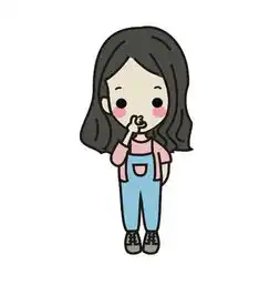  求情侣头像是俩个站着的穿蓝色背带裤的小人背景是白色的跟这个差不多的女生的内个