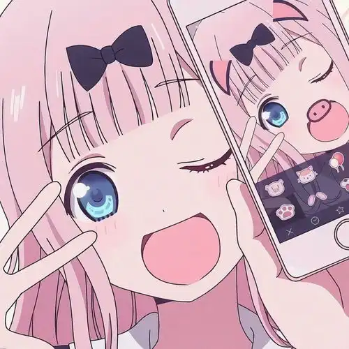  辉夜大小姐想让我告白藤原千花,来自书记的魔性头像自剪分享