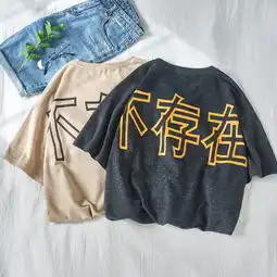  韩国原宿ins同款学院风复古经典宽松短袖t恤情侣装