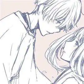  qq情侣头像二次元,要一对,很温馨的那种,最好暖色调,手绘风