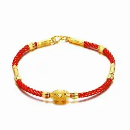  金叶珠宝999千足金转运珠手链图片