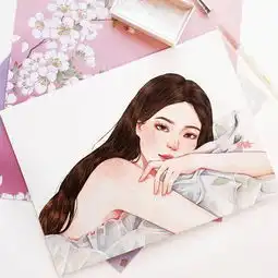  美女画师笔下水彩女生虽是画但让人怦然心动网友感觉要恋爱了