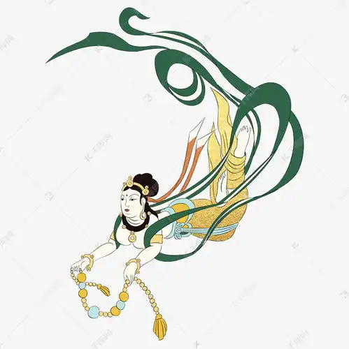  敦煌装饰飞天素材图片免费下载千库网