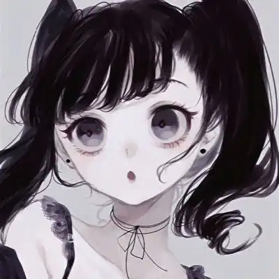  二次元黑暗系女生头像,高清好看的黑暗系二次元动漫女生头像图片