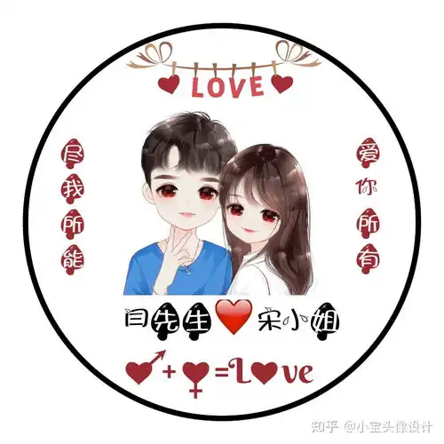  第35期尽我所能,爱你所有,双人卡通情侣头像