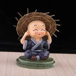  汽车摆件可爱小和尚草帽款车内饰品摆件创意车上装饰书桌卡通用品图片大全邮乐官方网站