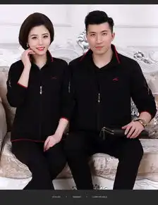  春季新款中老年情侣运动套装男运动服套装女春秋三件套运动衣