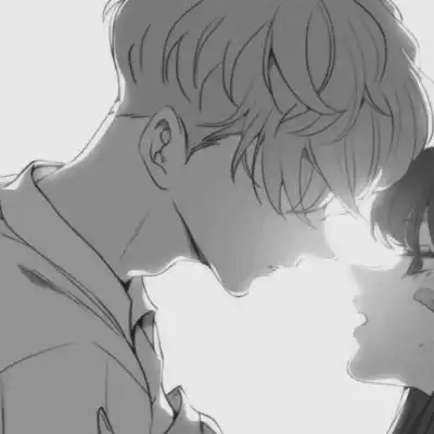  黑白动漫系列情侣头像