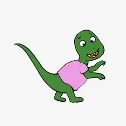  侏罗纪地球早期生命动物绿色卡通小恐龙图片素材其他格式下载动漫人物大全