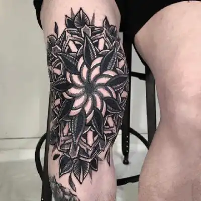  混社会的霸气图片头像,水墨花臂纹身太美了