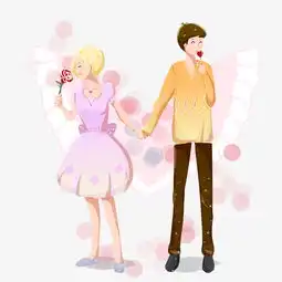  情人节手拿玫瑰花的情侣图片素材其他格式下载动漫人物大全