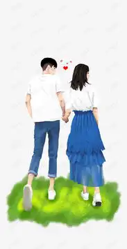  绿色情人节情侣背影素材图片免费下载高清psd千库网图片编号10936617