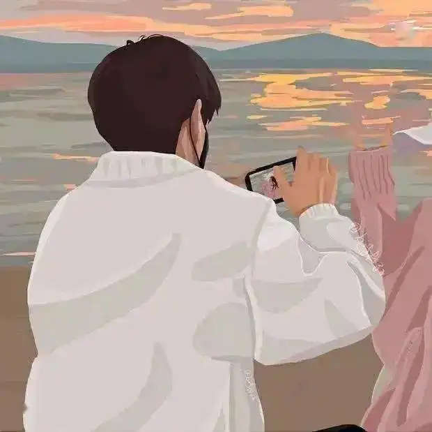  微信情侣头像一见钟情