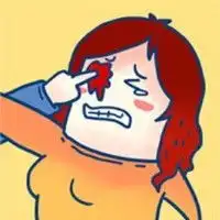  互相戳眼睛的卡通情侣头像,其中一个如下,求另一个