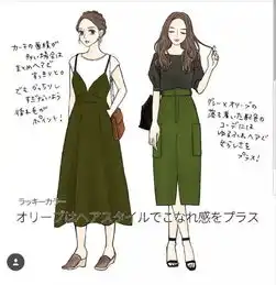  18套日式插画手绘穿搭