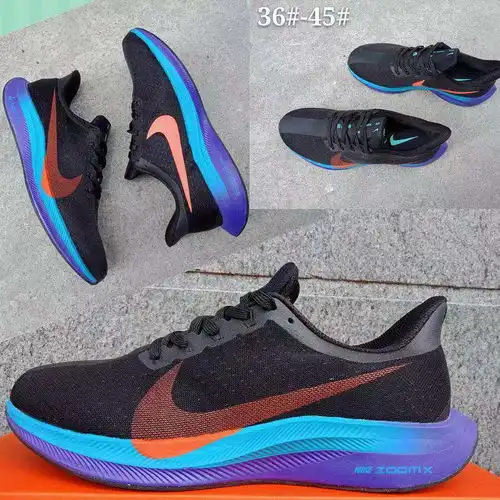  新款男鞋运动鞋登月35代超级飞马拉松跑步鞋透气网纱面情侣鞋黑白