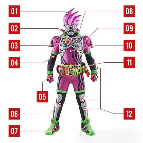  假面骑士exaid动作玩家lv.2身体结构揭秘患者的命运由我来改变