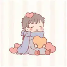  萌萌的卡通小娃娃头像美好的时光快乐的童年