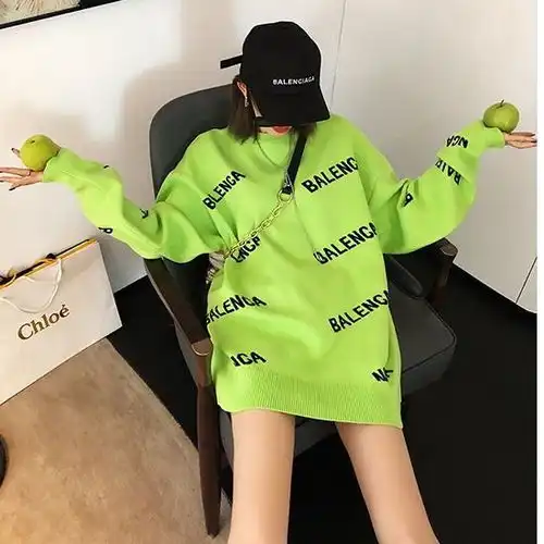  李婉君情侣装毛衣女宽松外穿慵懒风2020春秋新款中长款针织衫外套